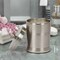 Stainless Steel Vanity Jar | Stylish Storage for Cotton Swabs,Sponges & Bath Salts | Decorative Canister for Bathroom,Bedroom | Brushed Pewter Finish